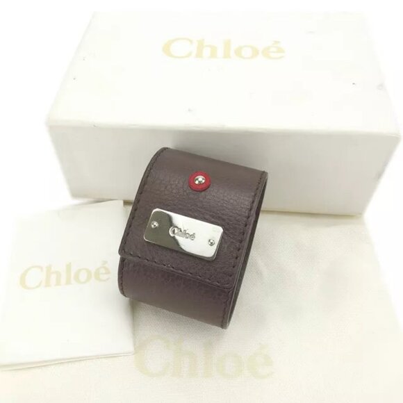 Chloe Bangle Bracelet Brown Woman Authentic Used - Picture 1 of 6